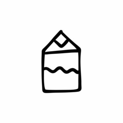 Juice pack icon in vector. Logotype - Doodle