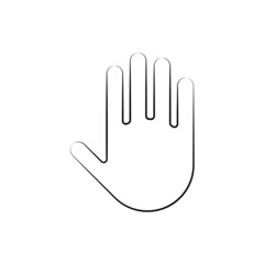 Stop Hand Icon isolated
