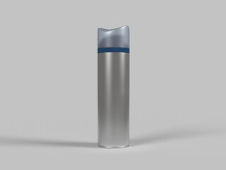 3d rendering of an isolated conceptual shaving foam bottle for branding and product design