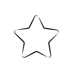 Obraz premium Star line simple icon, vector outline sign, linear style pictogram isolated on white. Favorite symbol, logo illustration. Vector graphics