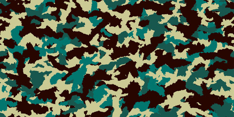 Camouflage background. Seamless pattern.Vector. 迷彩パターン テクスチャ 背景素材