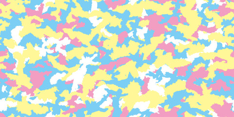 Camouflage background. Seamless pattern.Vector. 迷彩パターン テクスチャ 背景素材