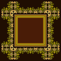 Vector abstract decorative ethnic ornamental illustration.