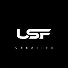 USF Letter Initial Logo Design Template Vector Illustration