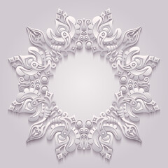 Abstract vector ornamental nature vintage frame.