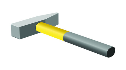 hammer isolated on white background, hammer vector illustration