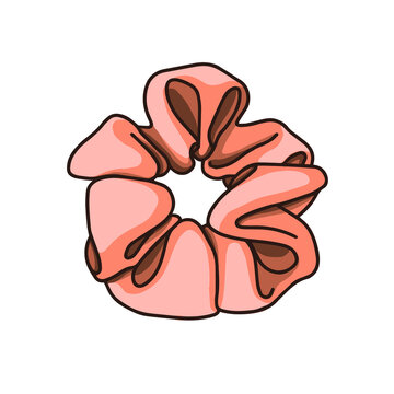 Scrunchies icon in cartoon style
