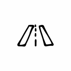 Road icon in vector. Logotype - Doodle