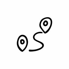 Location tracking icon in vector. Logotype - Doodle