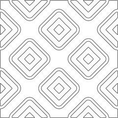 floral pattern background.Repeating geometric pattern from striped elements.   Black and white pattern.