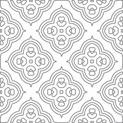 floral pattern background.Repeating geometric pattern from striped elements.   Black and white pattern.