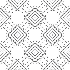 
Vector pattern with symmetrical elements . Repeating geometric tiles from striped elements.large black pattern .