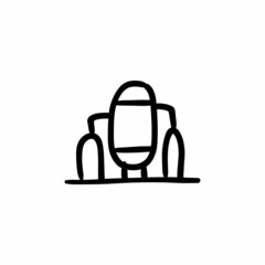 Oil industry icon in vector. Logotype - Doodle