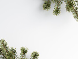christmas background with fir branches
