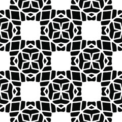 Vector seamless pattern. Modern stylish texture. Composition from regularly repeating geometrical element. Monochrome, simple. Vector illustrations. Black and white pattern.