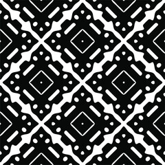 Vector seamless pattern. Modern stylish texture. Composition from regularly repeating geometrical element. Monochrome, simple. Vector illustrations. Black and white pattern.