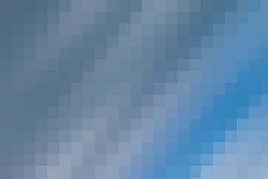 Tilted dark grey and blue pixeled computer graphic