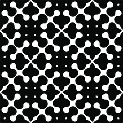 Fototapeta na wymiar Vector seamless pattern. Modern stylish texture. Composition from regularly repeating geometrical element. Monochrome, simple. Vector illustrations. Black and white pattern.
