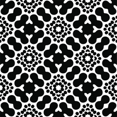 Naklejka na ściany i meble Vector seamless pattern. Modern stylish texture. Composition from regularly repeating geometrical element. Monochrome, simple. Vector illustrations. Black and white pattern.