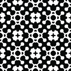 Vector seamless pattern. Modern stylish texture. Composition from regularly repeating geometrical element. Monochrome, simple. Vector illustrations. Black and white pattern.