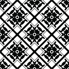 Vector seamless models. Modern stylish texture. Composition from regularly repeating geometrical element. Monochrome, simple. Vector illustrations. Black and white pattern.