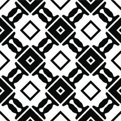 Vector seamless models. Modern stylish texture. Composition from regularly repeating geometrical element. Monochrome, simple. Vector illustrations. Black and white pattern.