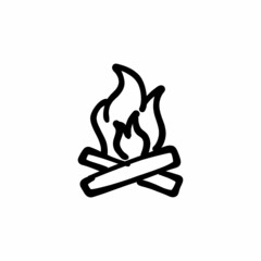 Fire icon in vector. Logotype - Doodle