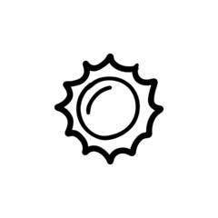 Sun icon in vector. Logotype - Doodle