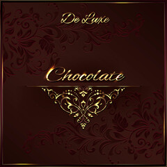 Vintage background mandala business card invitation with golden lace ornaments and art deco floral decorative elements