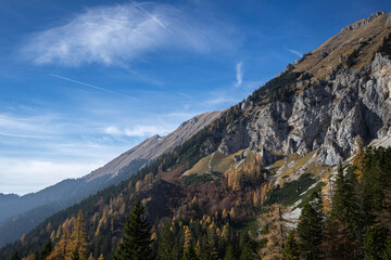 View at Veliki Vrh from Planina Dolga Njiva