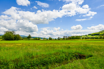 Seengen, Dorf, reformierte Kirche, Schloss Hallwyl, Wasserschloss, Burg, Hallwilersee, See, Spazierweg, Insel, Aabach, Aargau, Frühling, Sommer, Schweiz