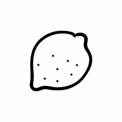Lemon icon in vector. Logotype - Doodle