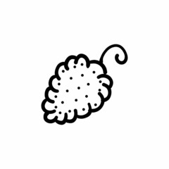Raspberry icon in vector. Logotype - Doodle