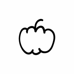 Pumpkin icon in vector. Logotype - Doodle