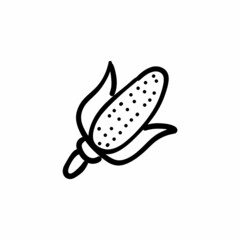 Corn icon in vector. Logotype - Doodle