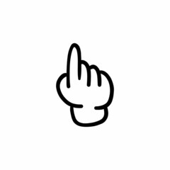 Index pointing up icon in vector. Logotype - Doodle