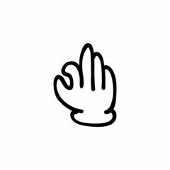 Fototapeta na wymiar Ok hand icon in vector. Logotype - Doodle