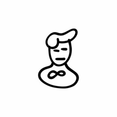 Businessman icon in vector. Logotype - Doodle