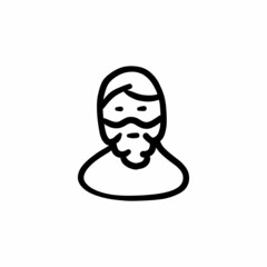 Grandfather icon in vector. Logotype - Doodle