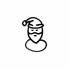 Santa Claus icon in vector. Logotype - Doodle