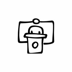 congress icon in vector. Logotype - Doodle