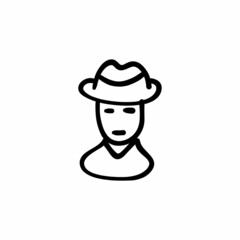 Security agent icon in vector. Logotype - Doodle