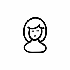 Expression less icon in vector. Logotype - Doodle