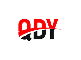 QDY Letter Initial Logo Design Vector Illustration