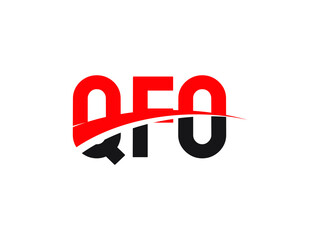 QFO Letter Initial Logo Design Vector Illustration
