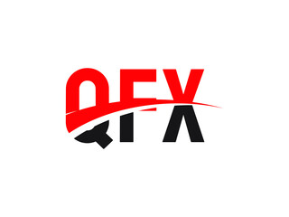 QFX Letter Initial Logo Design Vector Illustration