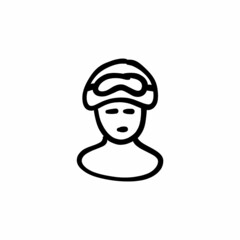 Cycle rider icon in vector. Logotype - Doodle