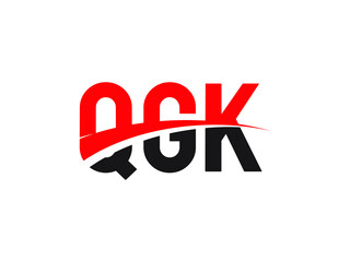 QGK Letter Initial Logo Design Vector Illustration