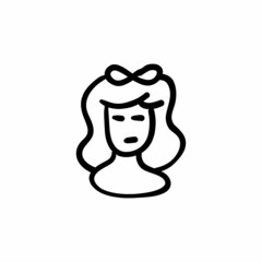Grief icon in vector. Logotype - Doodle