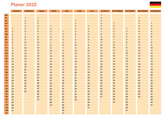 calendar for 2022 format a 3